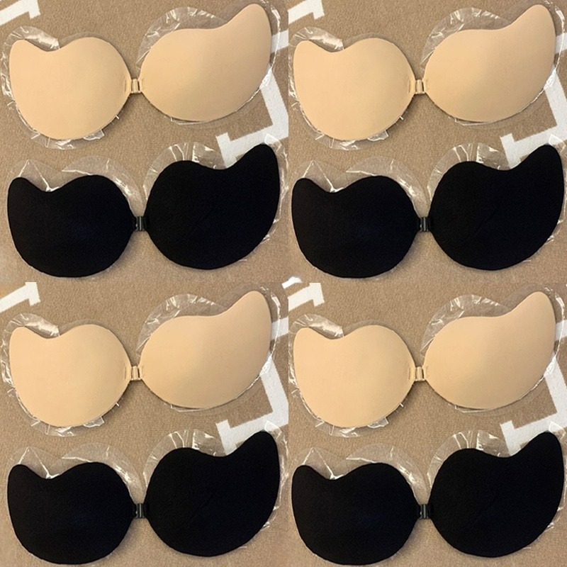 Strapless Bra Adhesive - 1/2 ペアプッシュアップ目に見えないブラジャーストラップレスバックレスブラジャー女性のためのウェディングパーティー粘着セクシーなブラジャーシームレス乳首カバーステッカー