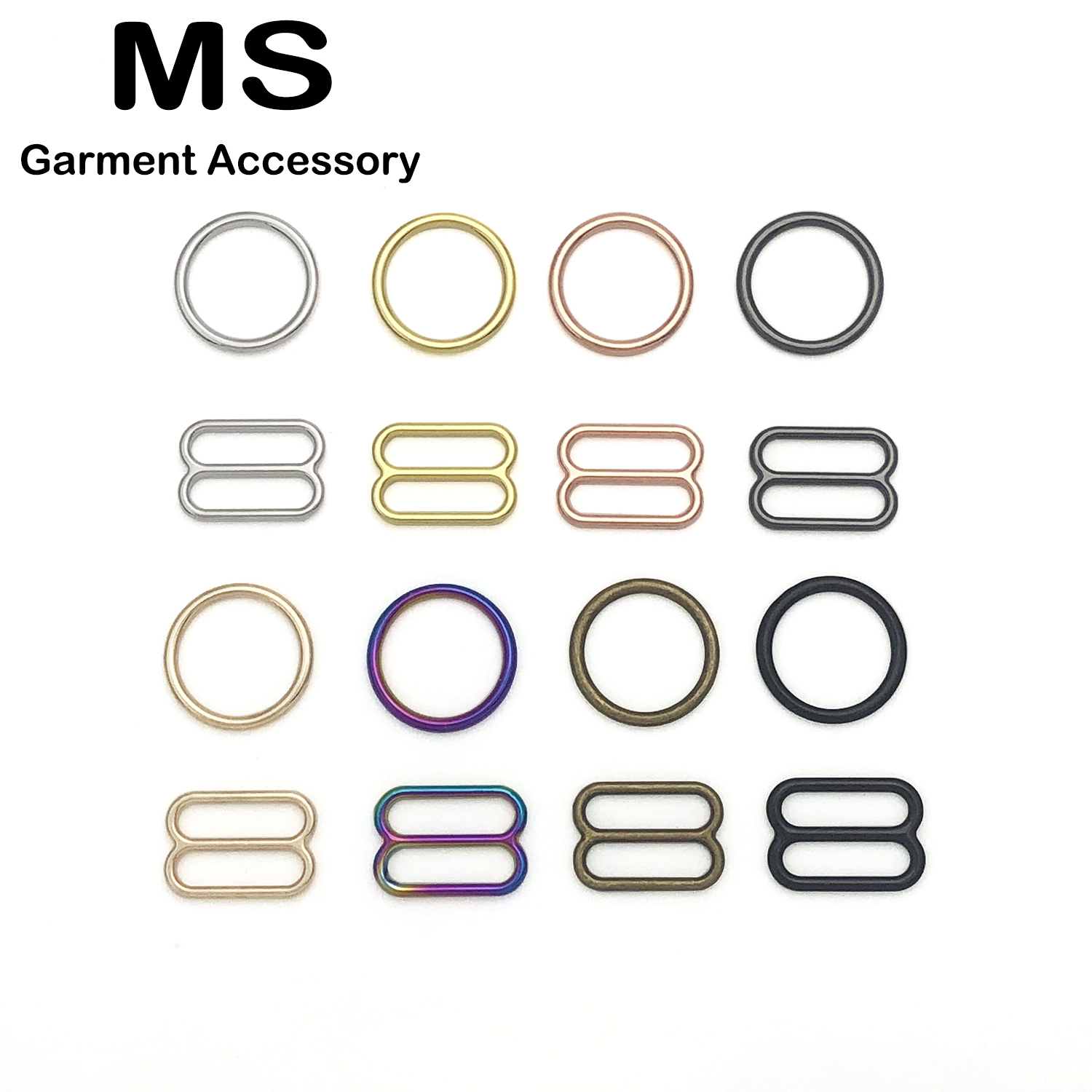 Nursing Bra Clip - 10 セットブラジャーリングとスライダー水着メタストラップアジャスターバックル下着ランジェリー DIY ハードウェアニッケルフリーアクセサリー