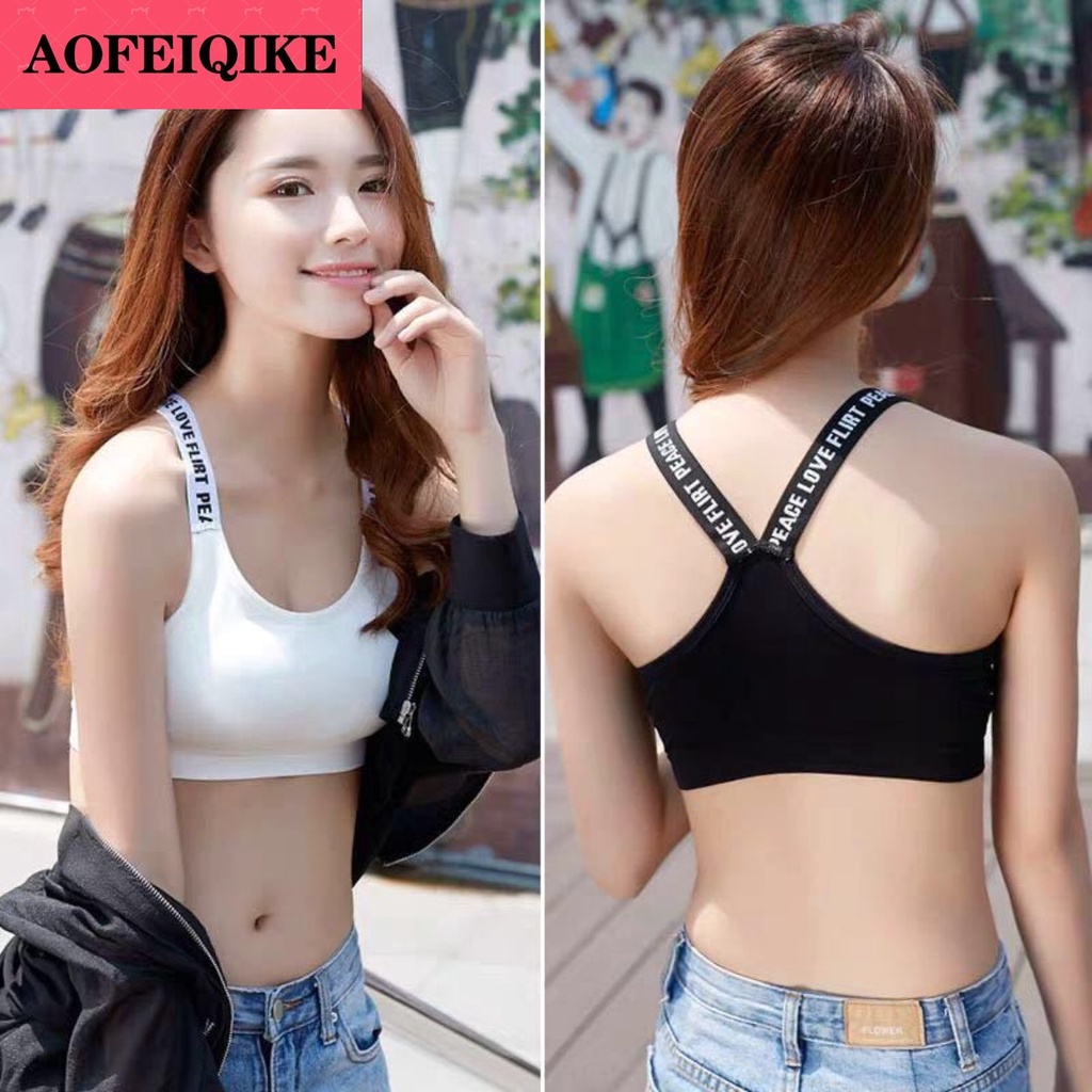 40-65 キロセクシーなブラトップ女性スポーツブラ手紙スト - Underwire Bra Padded のレビューと価格