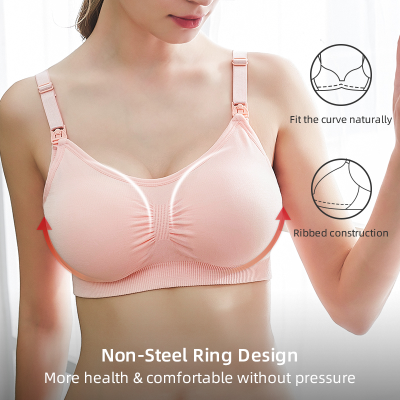 高品質プラスサイズ授乳ブラジャー通気性の女性授乳下着シームレ - Nursing Bra Clip のレビューと価格