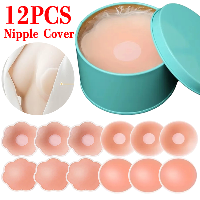 6/12個入り 目に見えない粘着式チェストパッド 再利用可能 - Strapless Bra Adhesive のレビューと価格