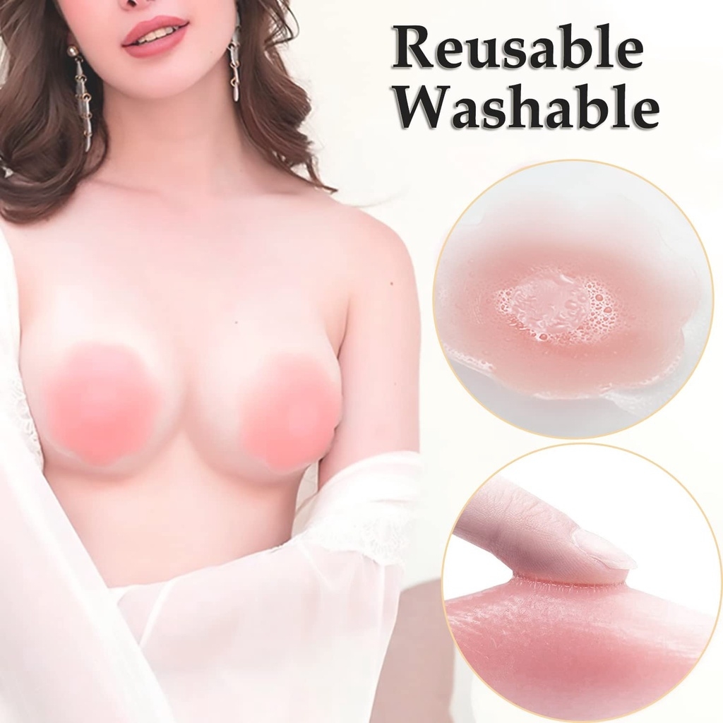 6/12個入り 目に見えない粘着式チェストパッド 再利用可能 - Strapless Bra Adhesive のレビューと価格