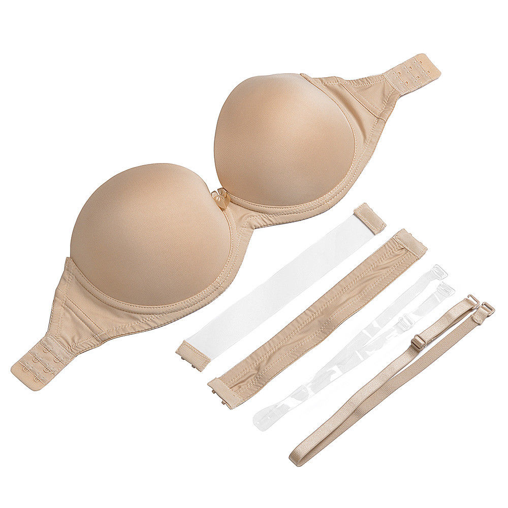 ヌードブラックホワイト目に見えないクリアバックストラップレス - Convertible Bra Multiway のレビューと価格